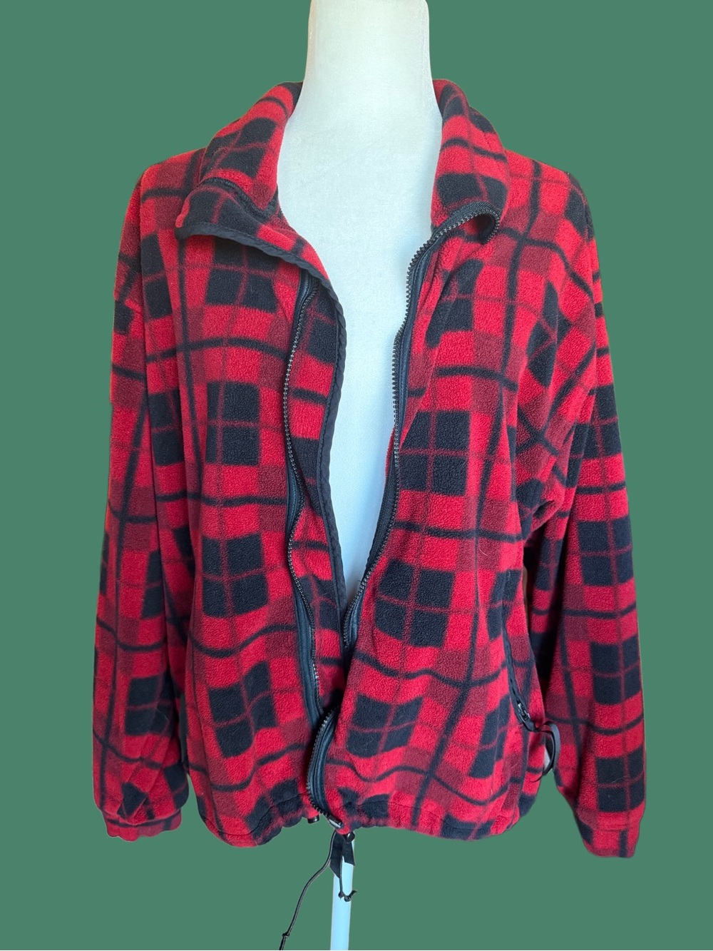 Vintage Timberland Weathergear Plaid Full-Zip Fleece Jacket XL-UNISEX
